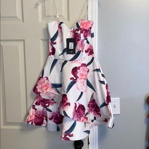 FashionNova Floral Fit and Flare Dress, size L